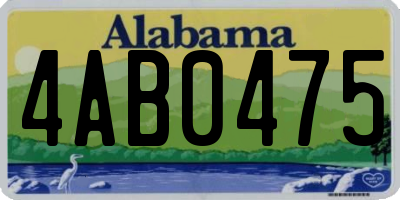 AL license plate 4AB0475
