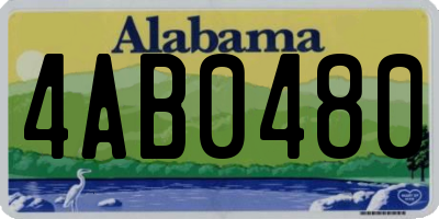 AL license plate 4AB0480