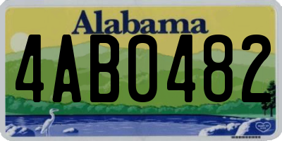 AL license plate 4AB0482