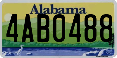 AL license plate 4AB0488