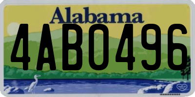 AL license plate 4AB0496