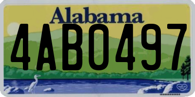 AL license plate 4AB0497