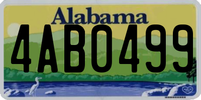 AL license plate 4AB0499