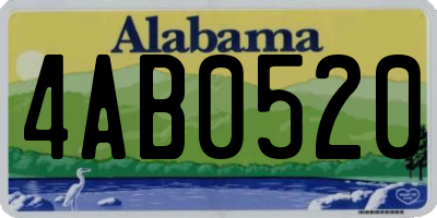 AL license plate 4AB0520