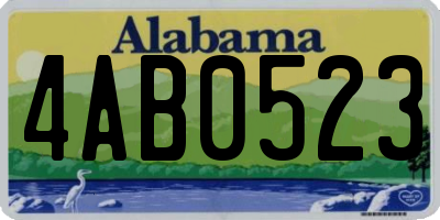 AL license plate 4AB0523