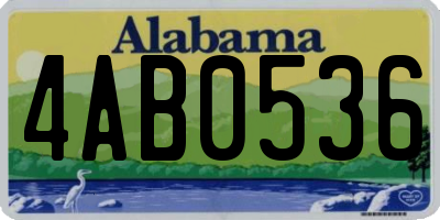 AL license plate 4AB0536