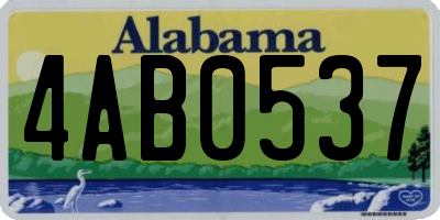 AL license plate 4AB0537