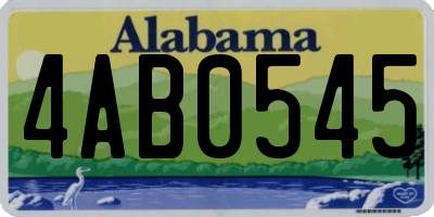 AL license plate 4AB0545