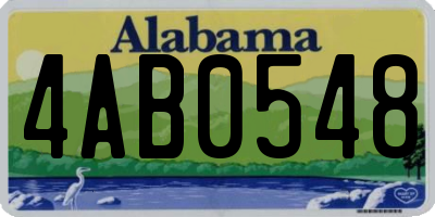 AL license plate 4AB0548