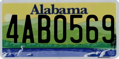 AL license plate 4AB0569