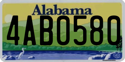 AL license plate 4AB0580