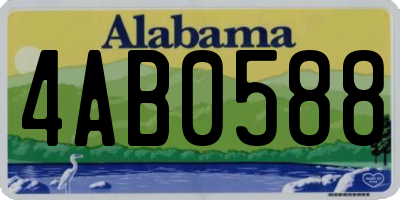 AL license plate 4AB0588