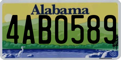 AL license plate 4AB0589