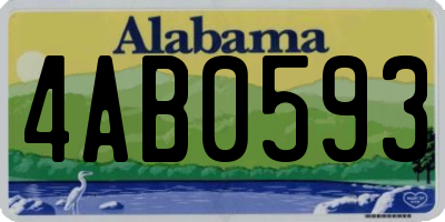 AL license plate 4AB0593