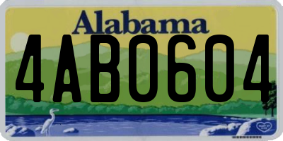 AL license plate 4AB0604