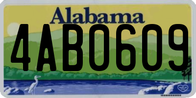 AL license plate 4AB0609
