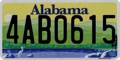 AL license plate 4AB0615