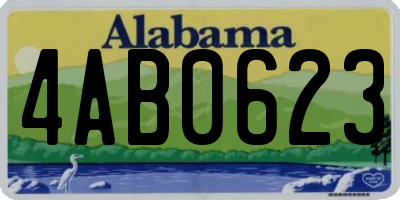 AL license plate 4AB0623