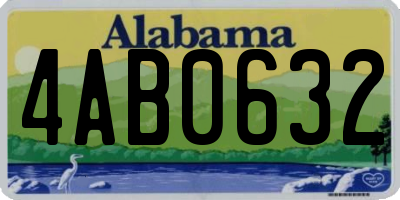 AL license plate 4AB0632