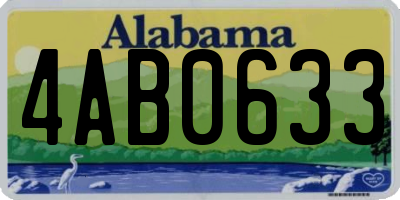 AL license plate 4AB0633