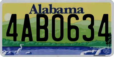 AL license plate 4AB0634