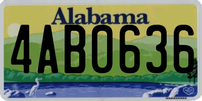 AL license plate 4AB0636