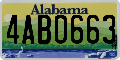 AL license plate 4AB0663