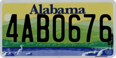 AL license plate 4AB0676