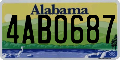 AL license plate 4AB0687