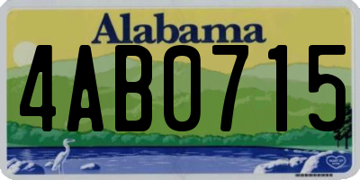 AL license plate 4AB0715