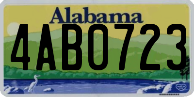 AL license plate 4AB0723