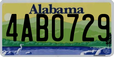 AL license plate 4AB0729