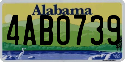 AL license plate 4AB0739