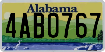 AL license plate 4AB0767