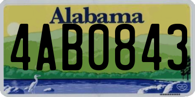 AL license plate 4AB0843