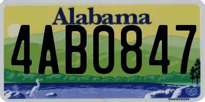 AL license plate 4AB0847