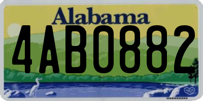 AL license plate 4AB0882