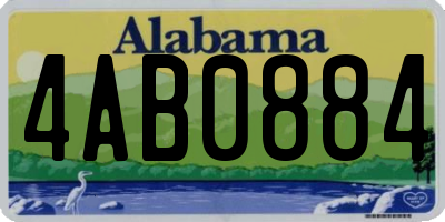 AL license plate 4AB0884