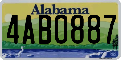 AL license plate 4AB0887