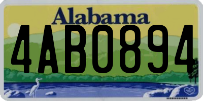 AL license plate 4AB0894