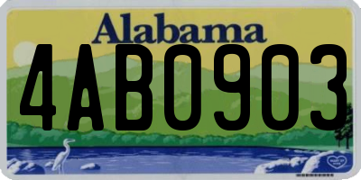 AL license plate 4AB0903