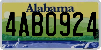 AL license plate 4AB0924