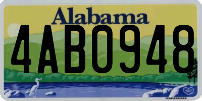AL license plate 4AB0948