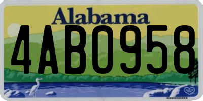 AL license plate 4AB0958