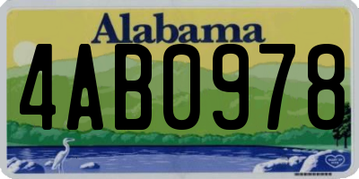 AL license plate 4AB0978