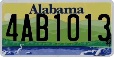 AL license plate 4AB1013