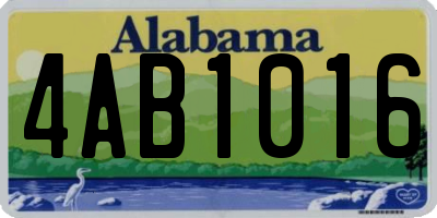 AL license plate 4AB1016