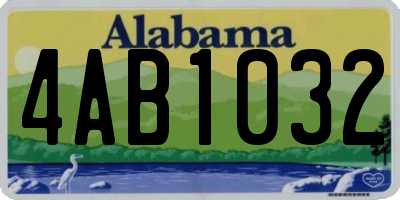 AL license plate 4AB1032