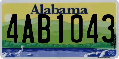 AL license plate 4AB1043
