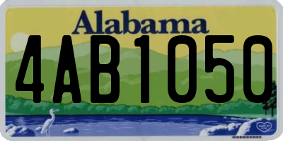 AL license plate 4AB1050